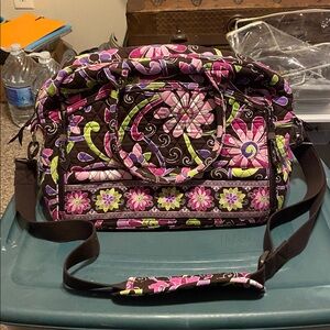 Vera Bradley, purple punch, laptop, messenger, bag.